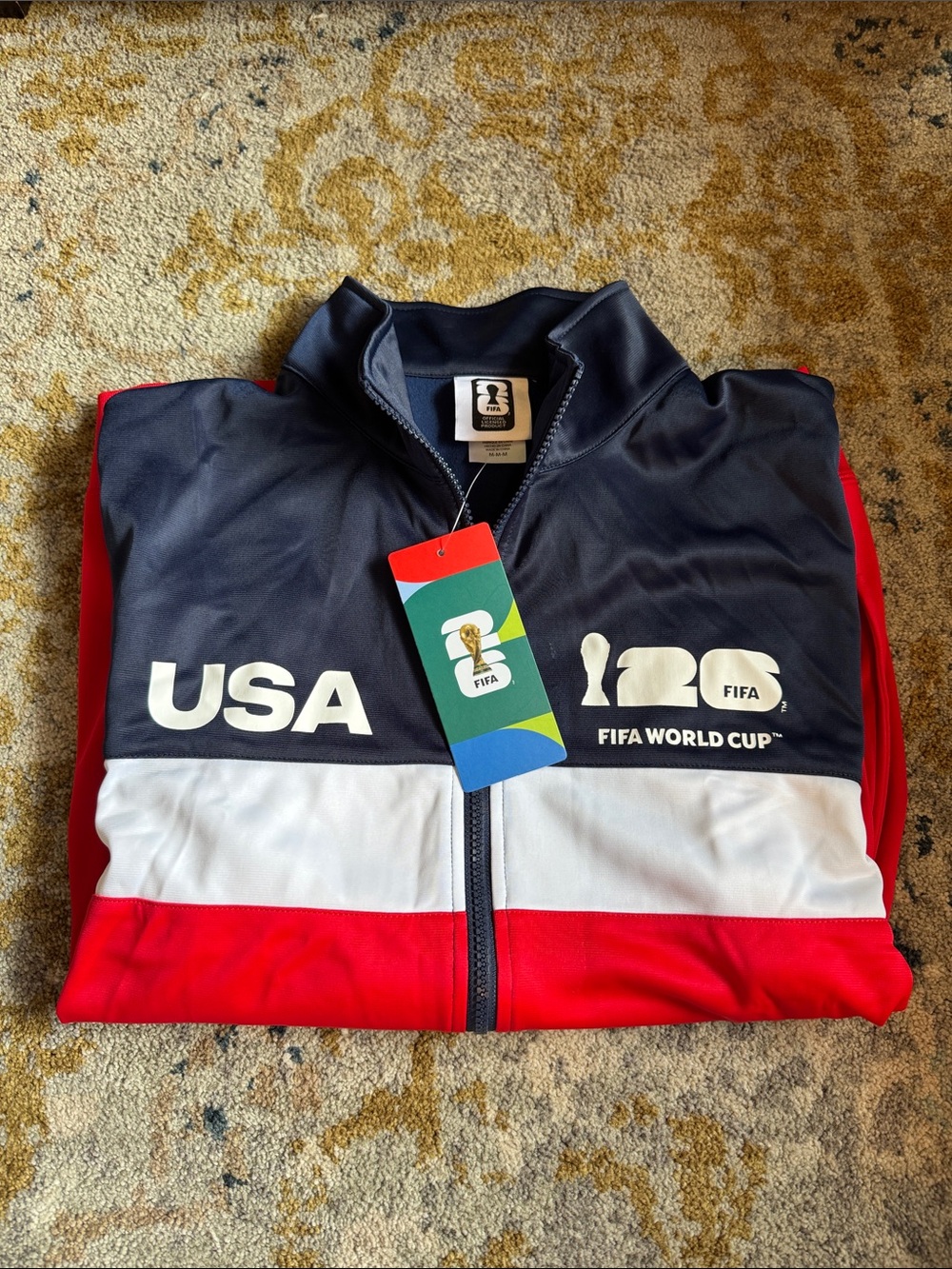 FIFA USA Colorblock Bomber Jacket - Red, White & Navy
